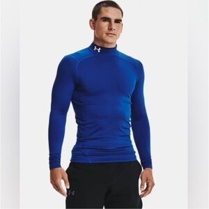 UA cold gear mock-neck long-sleeve XXL winter thermal  work construction blue